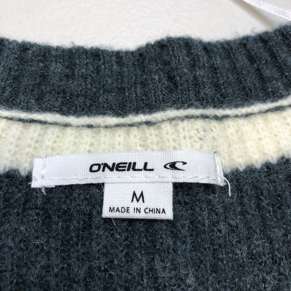 Oneill Women's Size M Sand Dune Striped Long Sleeve Pullover Sweater, NWT - Picture 2 of 11